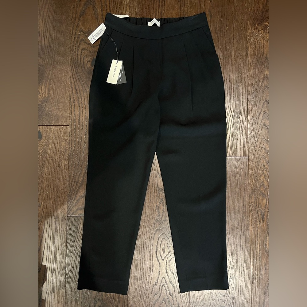 Babaton Black Straight Leg Pants Structured Design